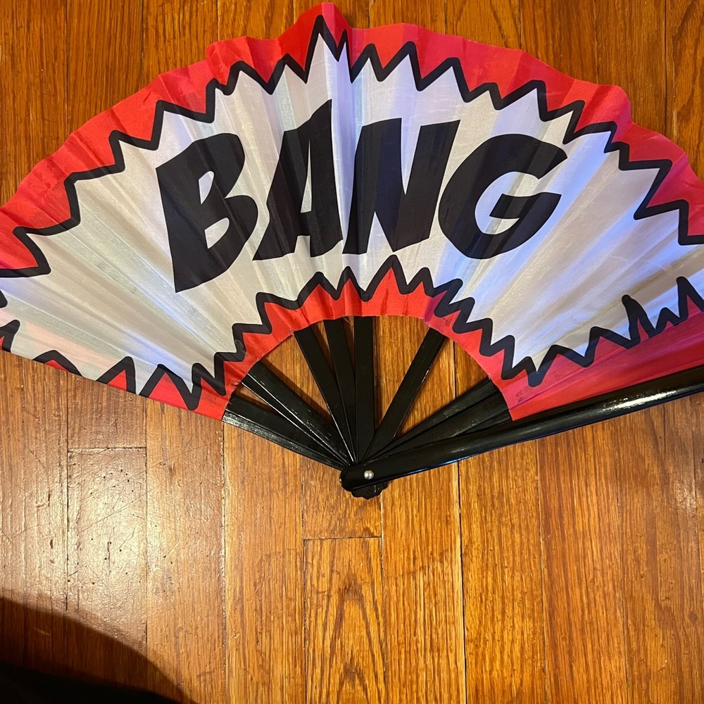 Red and Black 'Bang' Party Fan I used for cowboy carter!
